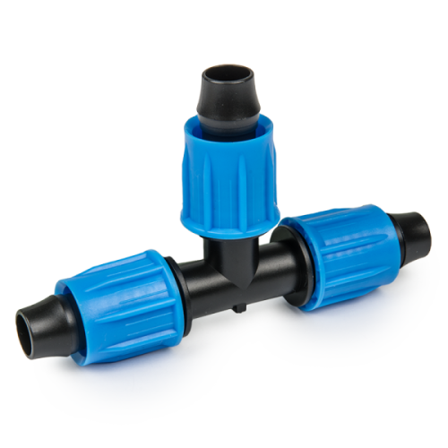 Trójnik PP  16mm x 16mm x 16mm QJ do rur kroplujących       PPT16X16X16