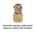 PN Szybkozłącze na wąż 12,5mm Mosiądz