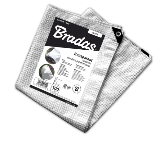 Plandeka zbrojona przeźroczysta  1,5x2m 100g LENO CRISTAL