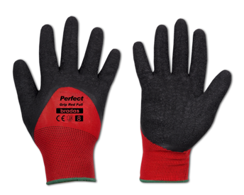 Rękawice ochronne PERFECT GRIP RED FULL, lateks, rozmiar 11