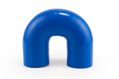 Kolano silikonowe 180st. fi  60  dł. 150mm Niebieskie