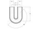 Kolano silikonowe 180st. fi  70  dł. 150mm Czarne