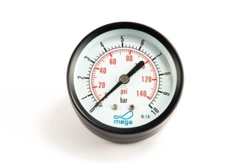 Manometr 25bar tylny 1/4" suchy 63mm