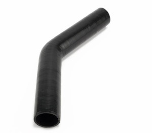 Kolano silikonowe 45st. fi 25 dł. 250mm czarny NN