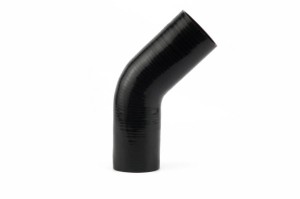 Kolano silikonowe 45st. fi 80 dł. 150mm  Czarny