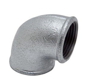 Kolano redukcyjne 90st żeliwne ocynkowane  GW 3/4" x GZ 1/2"