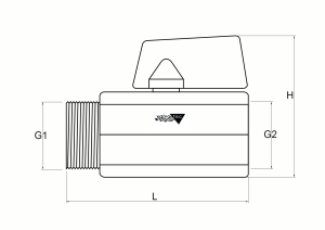 Zawór kulowy CHROM. MINI GW/GZ 3/8'
