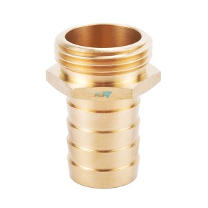 Końcówka mosiężna węża 20mm x 3/4' GZ na klucz (krótka)