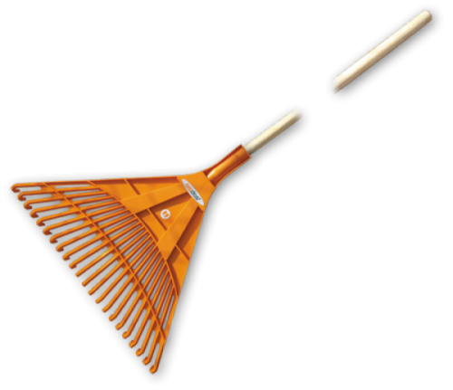 Grabie wachlarz-22B, trzonek drewniany