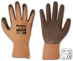 Rękawice ochronne PERFECT GRIP BROWN rozm. 9 (12/240 szt opak)