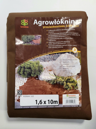 Agrowłóknina P50 PAKIET 1,6x10m BRĄZ-BR