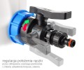 Zawór PCV paletopojemnika  BLUE 1", BIG - adapter szybkozłączki ogrodowej