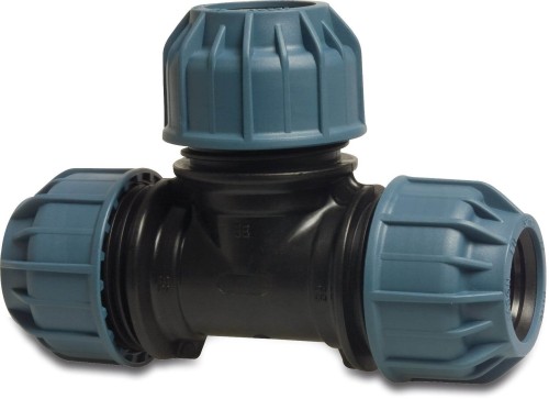 Trójnik PP  25mm x 25mm x 25mm PN10       PPT25x25x25