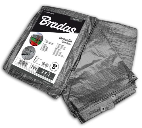 Plandeka szara 12mx18m 200g